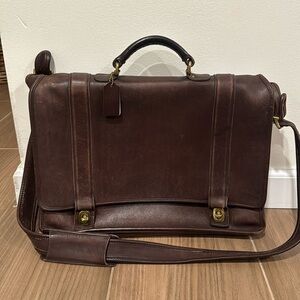 Vintage Coach Top Handle Leather Briefcase